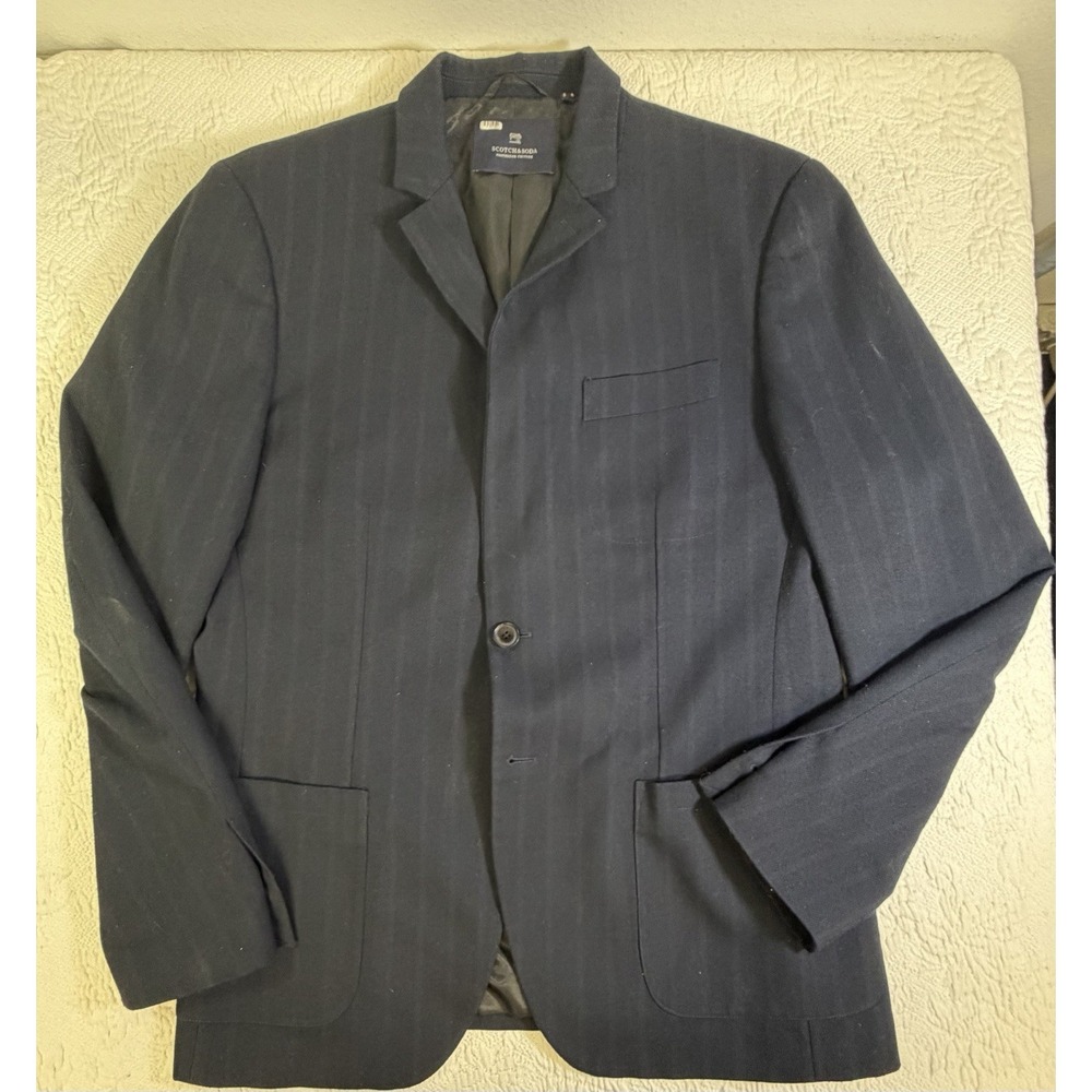 Scotch & Soda Men's Blazer Size XL Blue 2-Button Jacket Single Breast